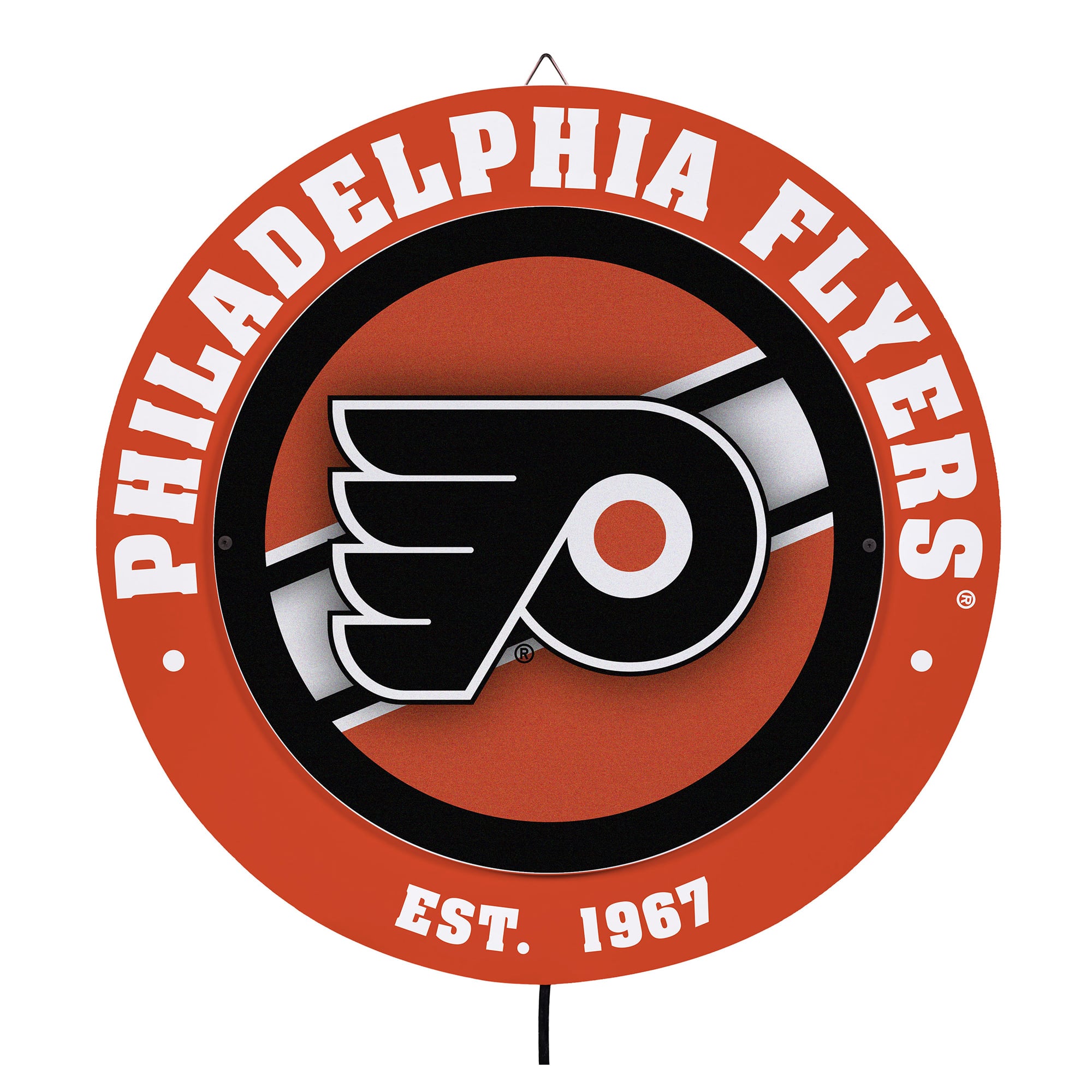 Philadelphia Flyers 15" LED Round Metal Lit Wall Sign