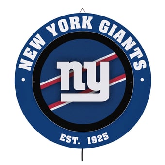 New York Giants 15" LED Round Metal Lit Wall Sign