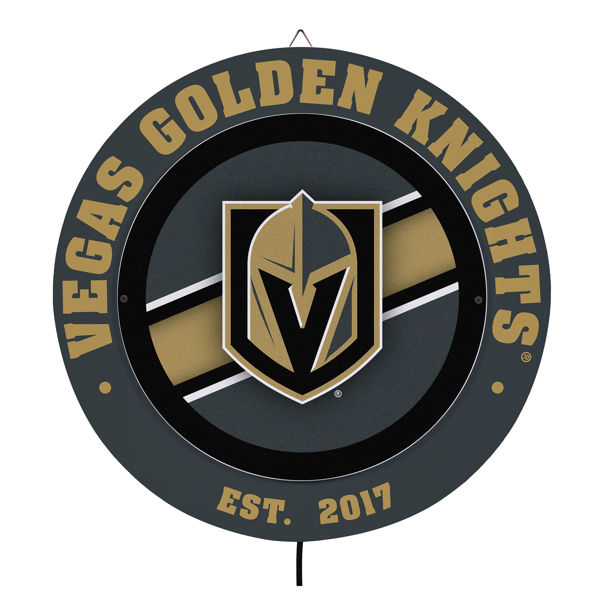 Vegas Golden Knights 15" LED Round Metal Lit Wall Sign
