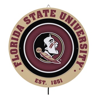 Florida State Seminoles 15" LED Round Metal Lit Wall Sign