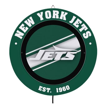 New York Jets 15" LED Round Metal Lit Wall Sign