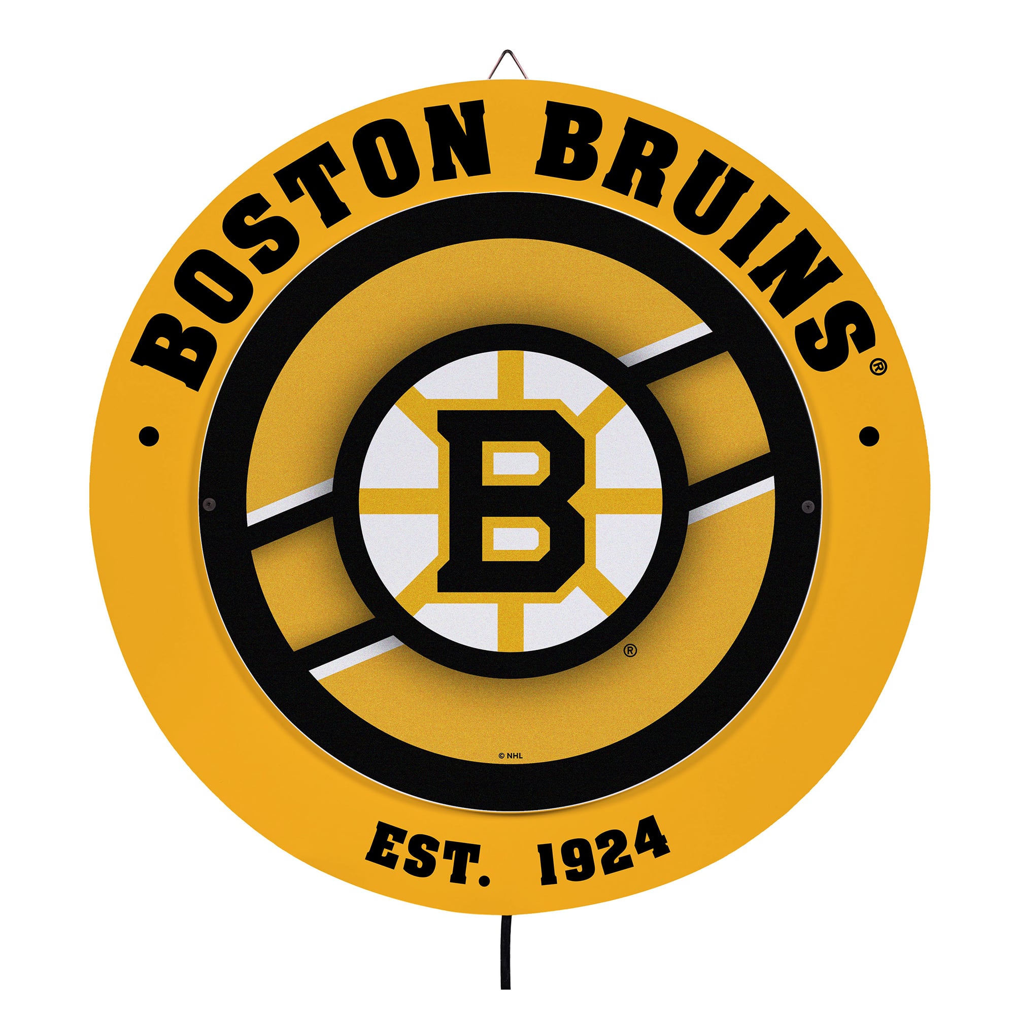 Boston Bruins 15" LED Round Metal Lit Wall Sign