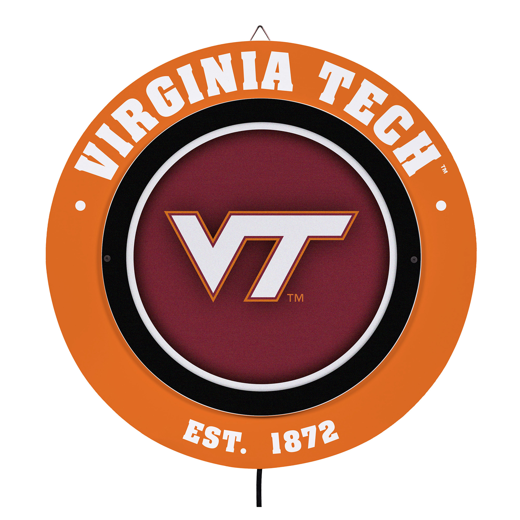 Virginia Tech Hokies 15" LED Round Metal Lit Wall Sign
