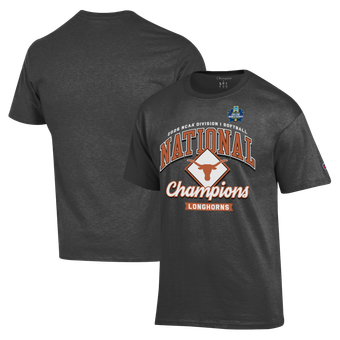 Men's Champion Gray Texas Longhorns 2026 NCAA Softball Women's College World Series National Champions Locker Room T-Shirt