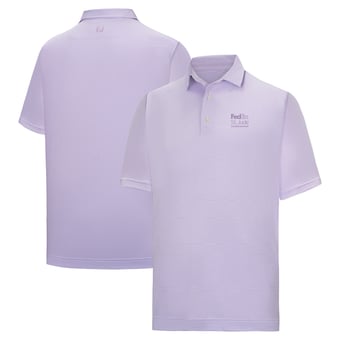 Men's FootJoy  Lavender FedEx St. Jude Championship MicroFeeder Stripe ProDry Polo