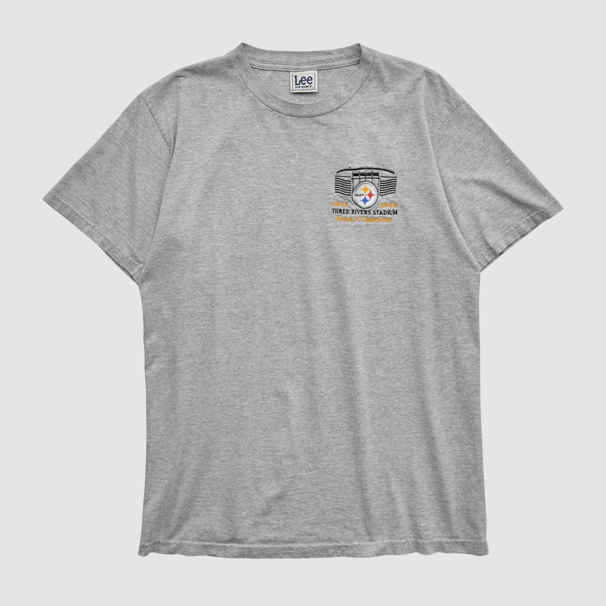 Pittsburgh Steelers Lee Apparel 2000 T-shirt – Heather Gray – M by Fanatics Real Vintage Pittsburgh Steelers Lee Apparel 2000 T-shirt – Heather Gray – M by Fanatics Real Vintage