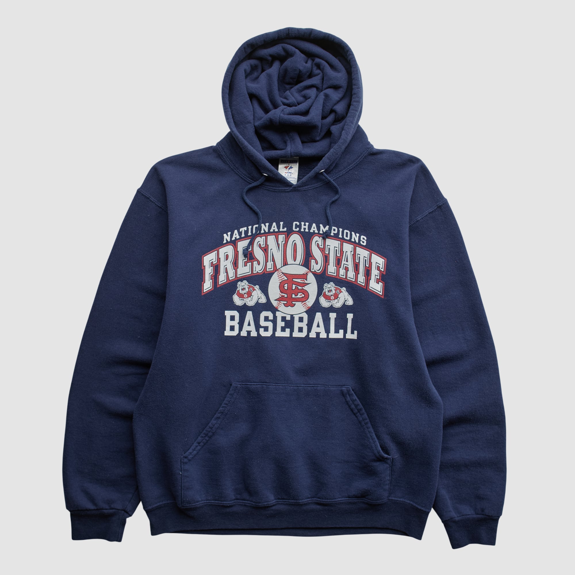 Fresno State Bulldogs Jerzees 2000s Hooded Pullover Sweatshirt - Navy - S by Fanatics Real Vintage