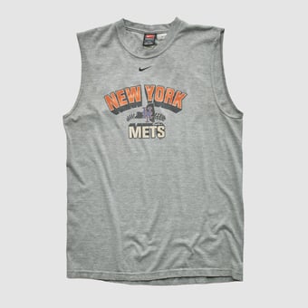 New York Mets Nike 2000s Tank - Heather Gray - S by Fanatics Real Vintage