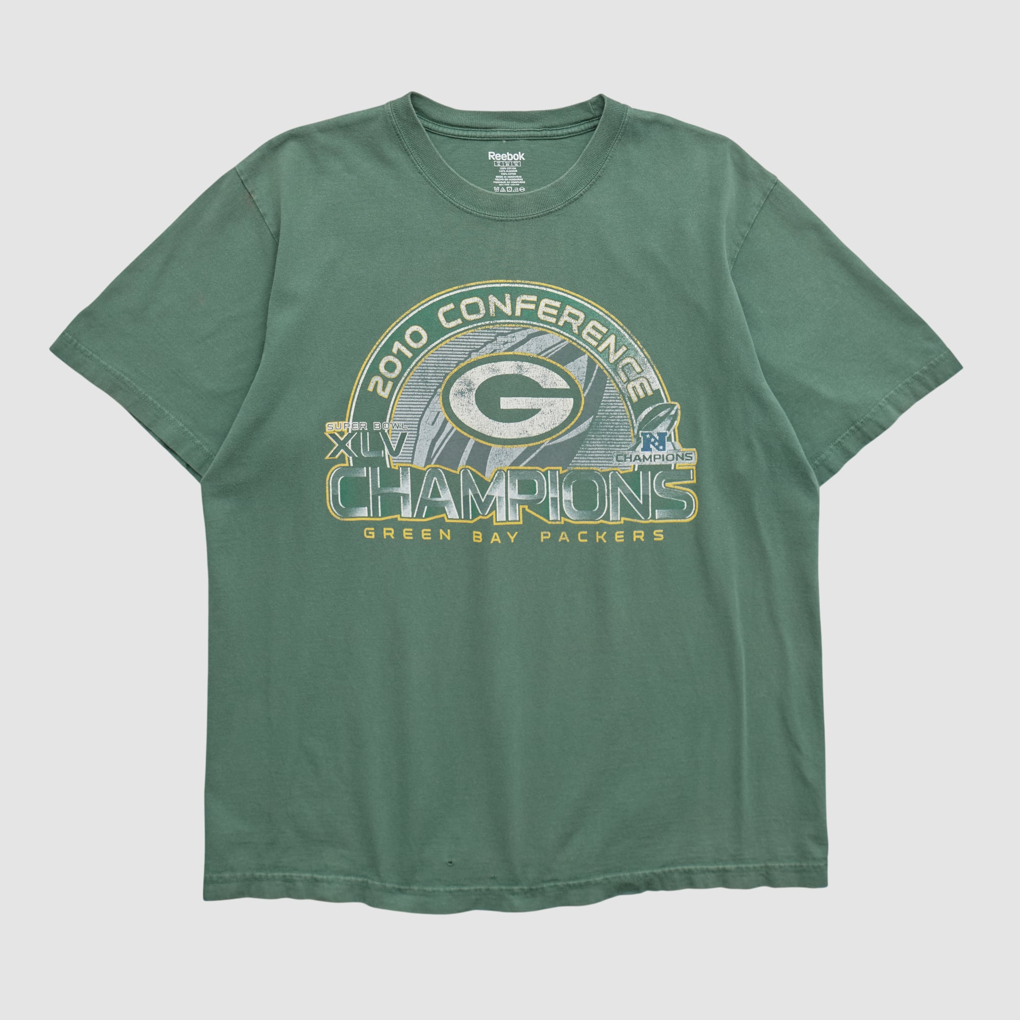 Green Bay Packers Reebok 2010 T-shirt - Green - M by Fanatics Real Vintage