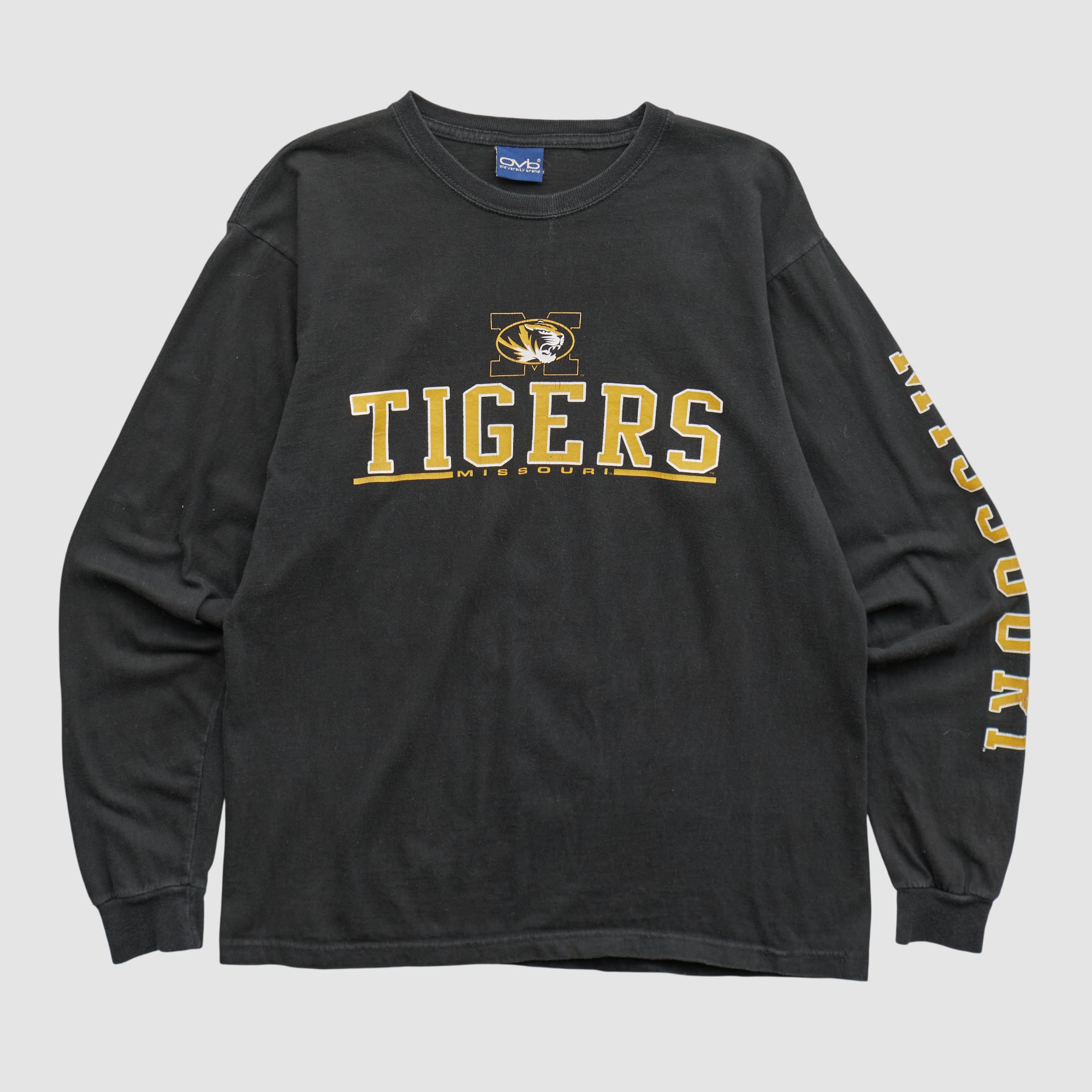 Missouri Tigers Old Varsity Brand 2000s Long Sleeve T-shirt - Black - S by Fanatics Real Vintage