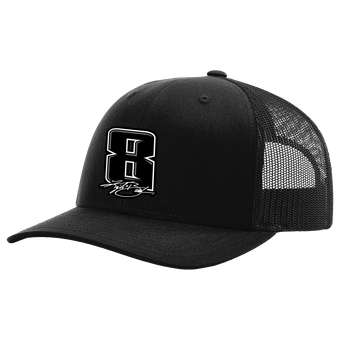 Men's Classic Ink Black Kyle Busch Snapback Trucker Hat