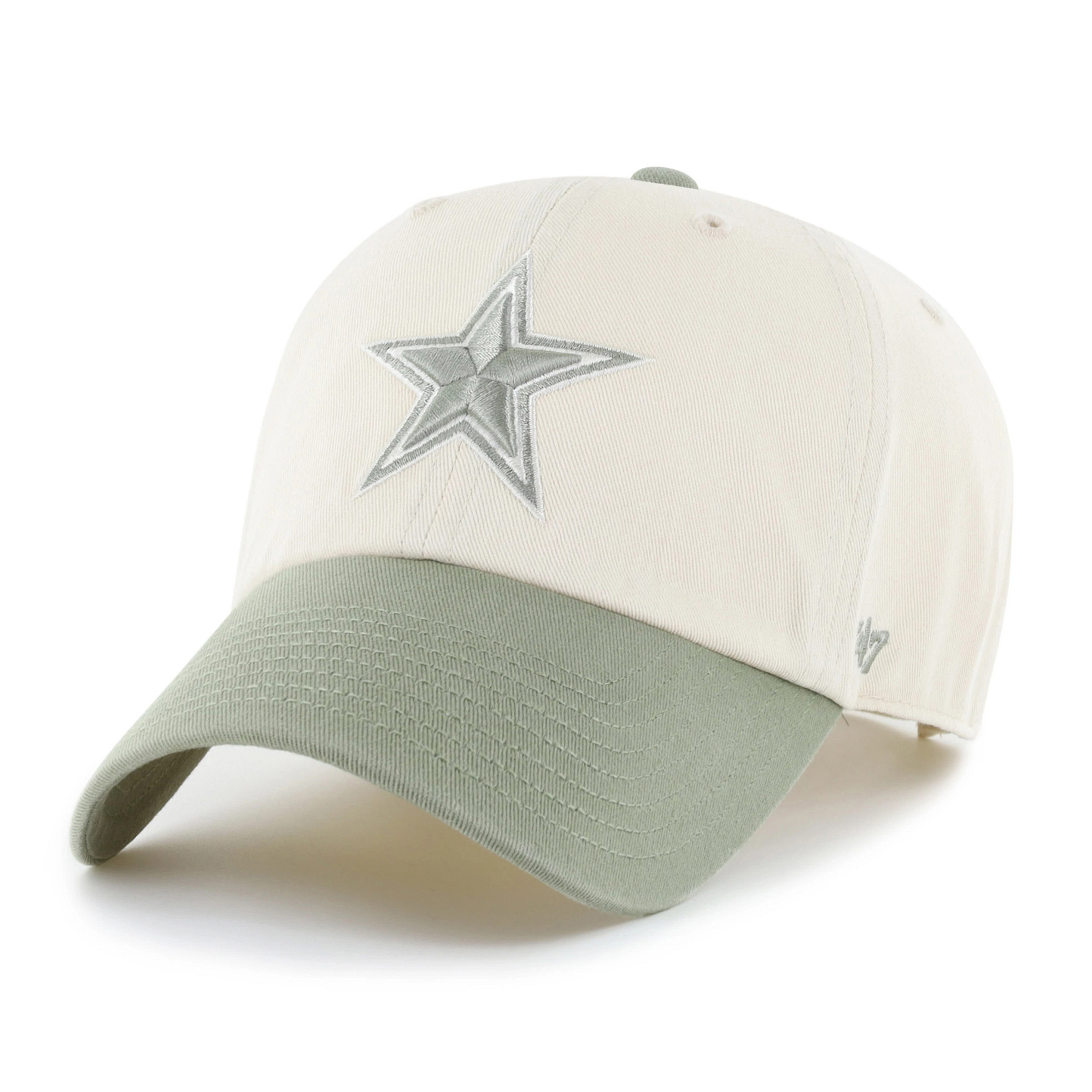 Men's '47 Natural/Green Dallas Cowboys Clean Up Adjustable Hat