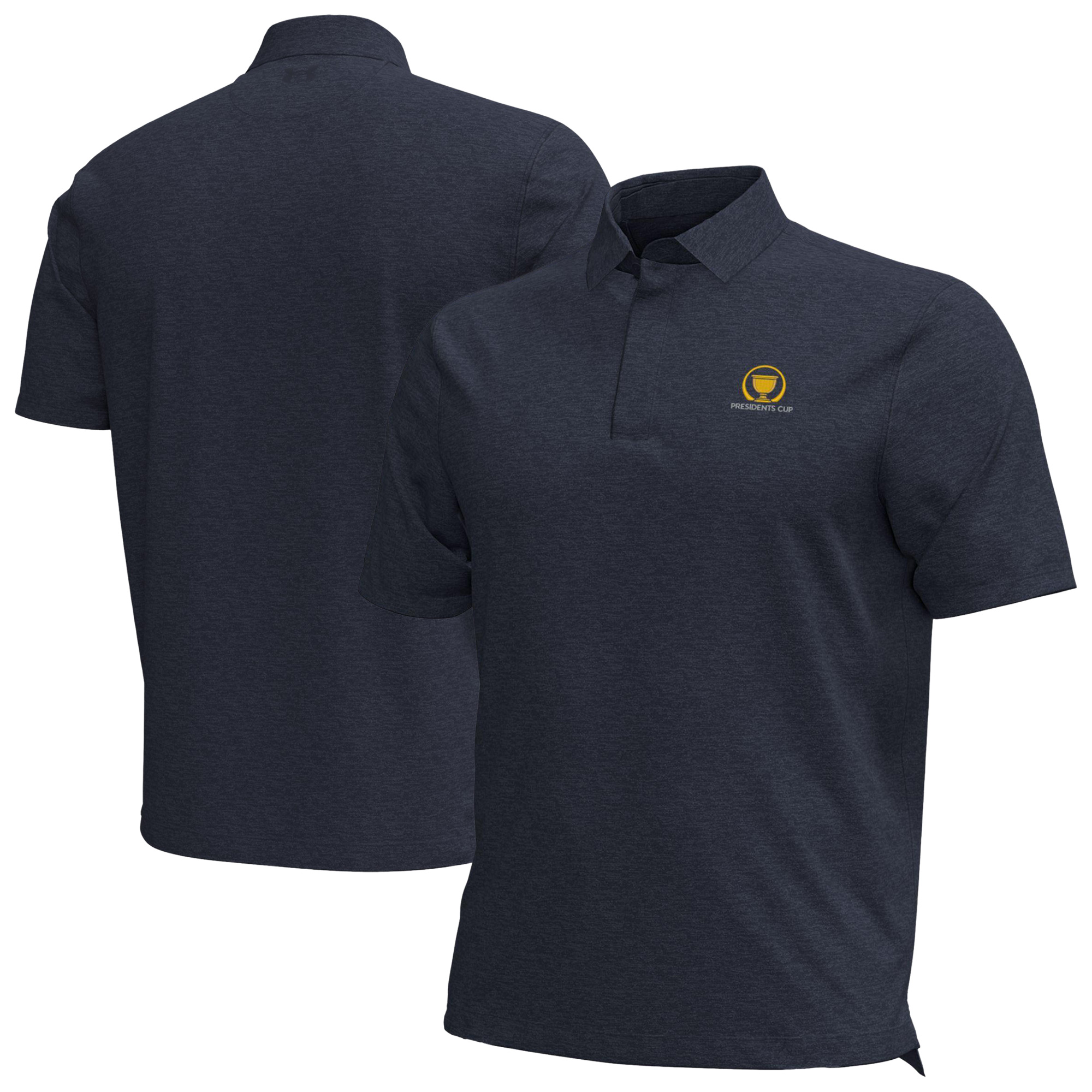 Men's Under Armour Blue Presidents Cup Drive Heather Polo