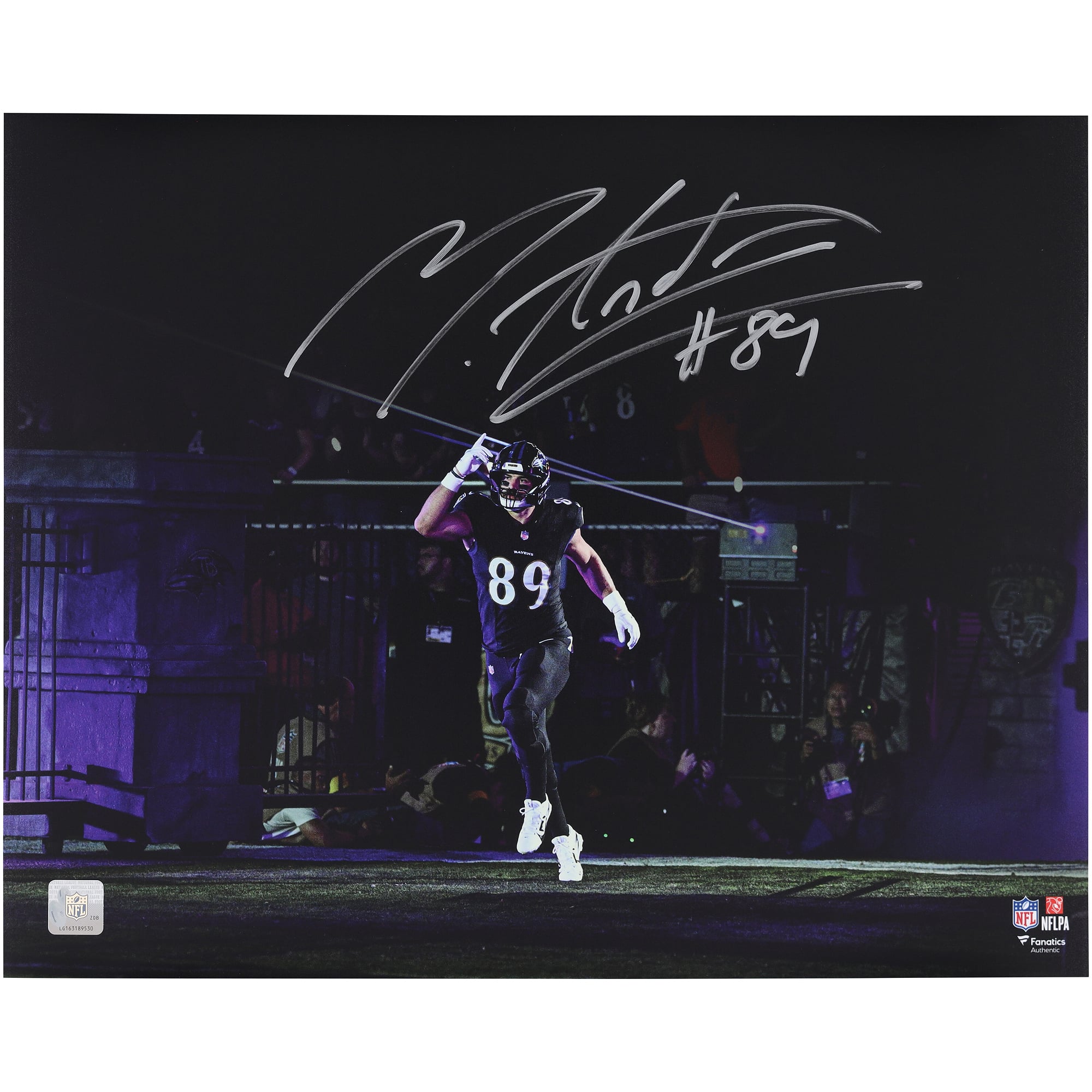 Mark Andrews Baltimore Ravens Autographed 16" x 20" Smoke Entrance Photograph