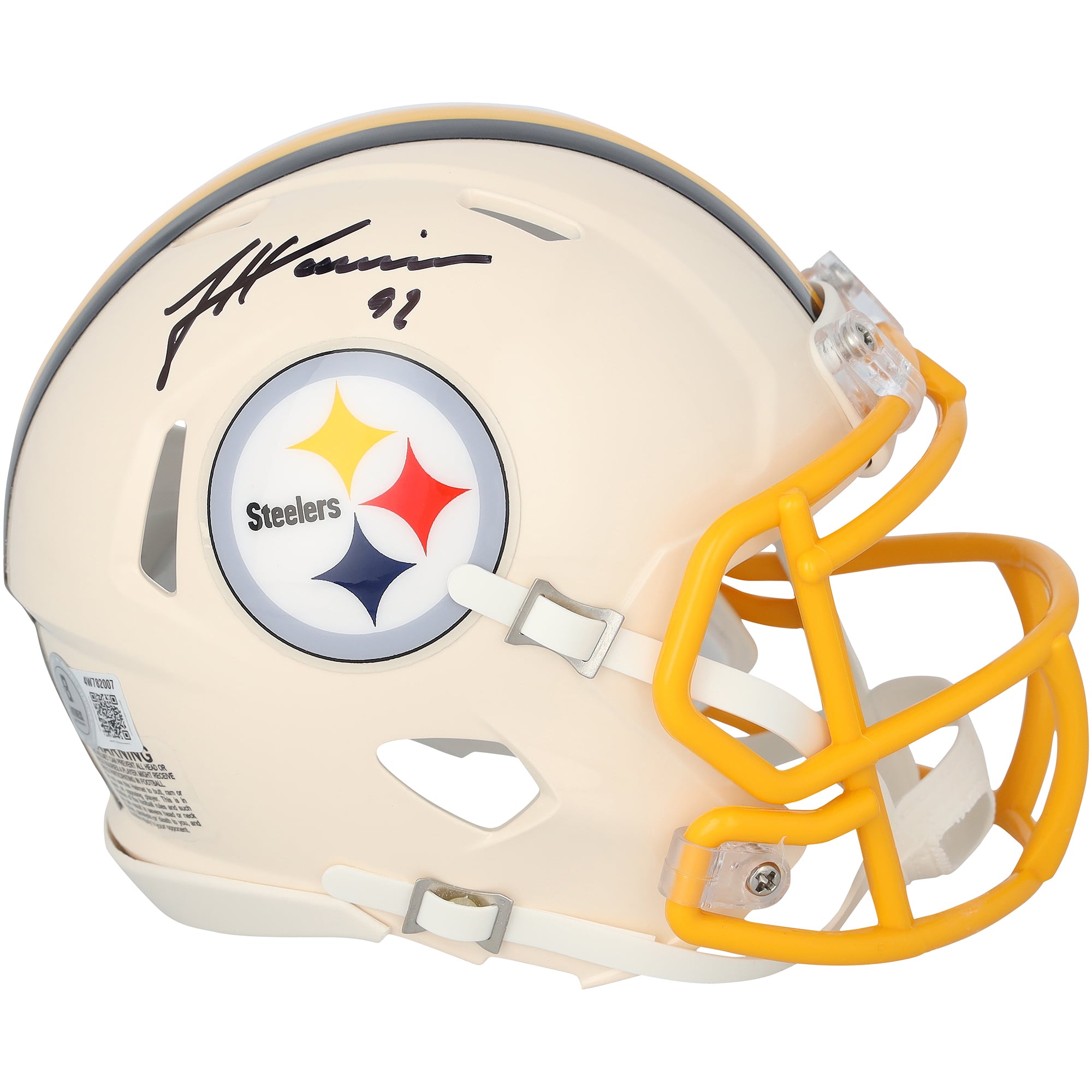 James Harrison Pittsburgh Steelers Autographed Riddell Retro Speed Mini Helmet