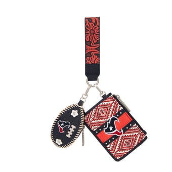 Women's Montana West Houston Texans Wallet & Football Charm Wristlet