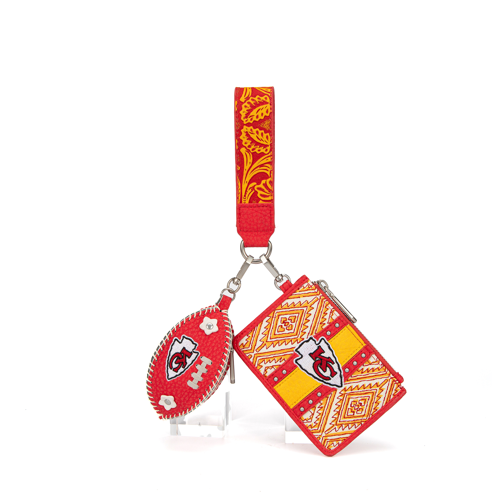 Women's Montana West Kansas City Chiefs Wallet & Football Charm Wristlet