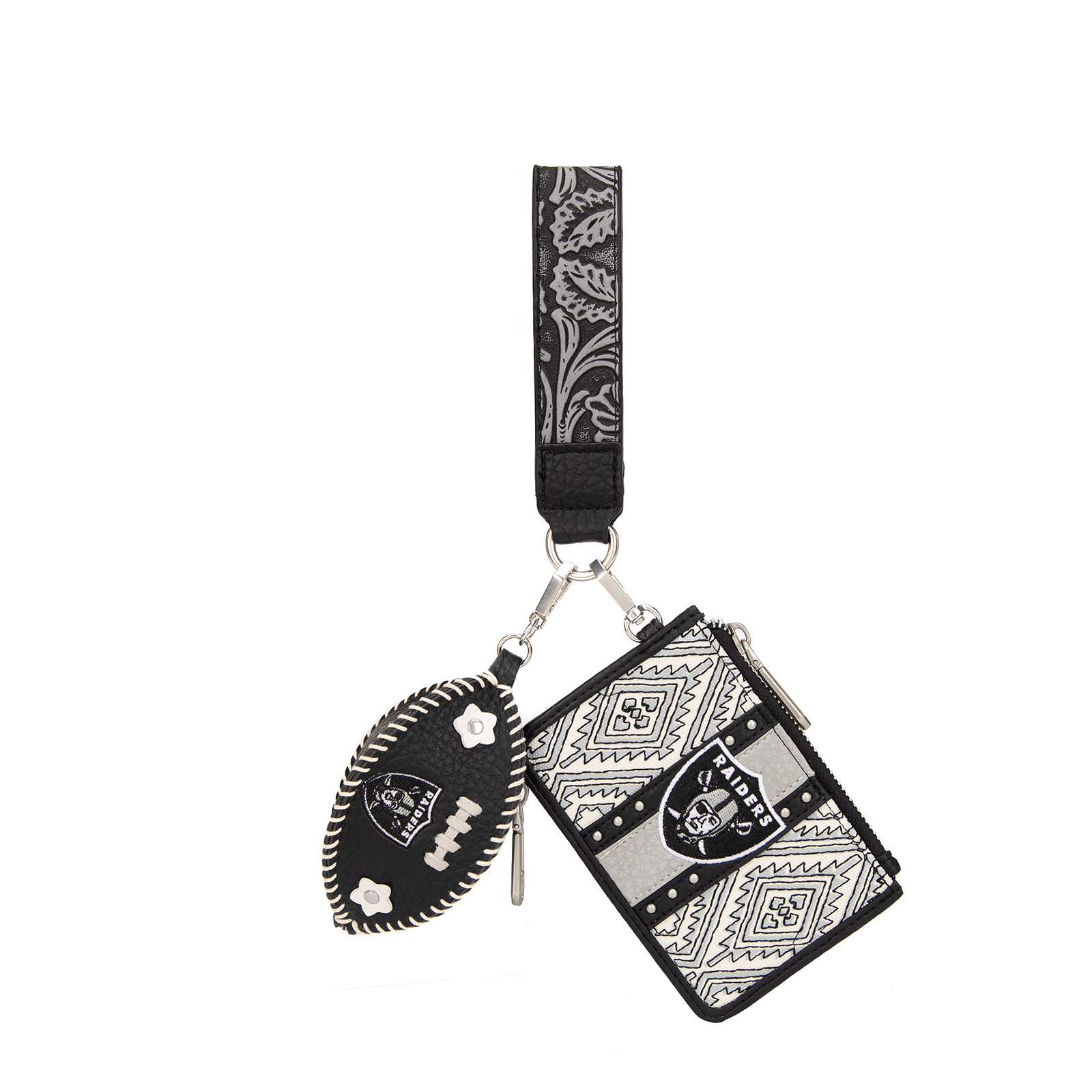 Women's Montana West Las Vegas Raiders Wallet & Football Charm Wristlet