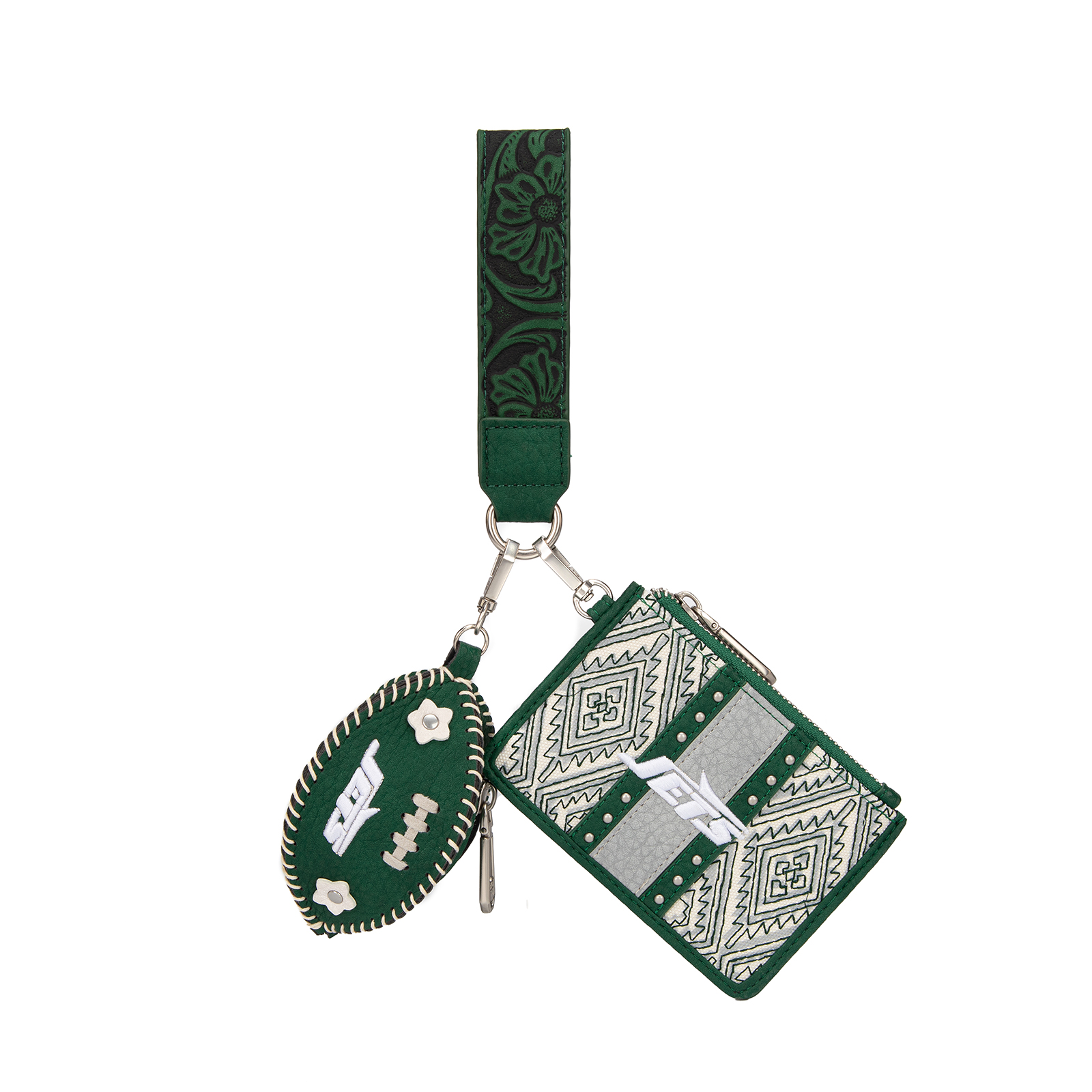 Women's Montana West New York Jets Wallet & Football Charm Wristlet