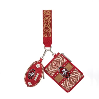 Women's Montana West San Francisco 49ers Wallet & Football Charm Wristlet