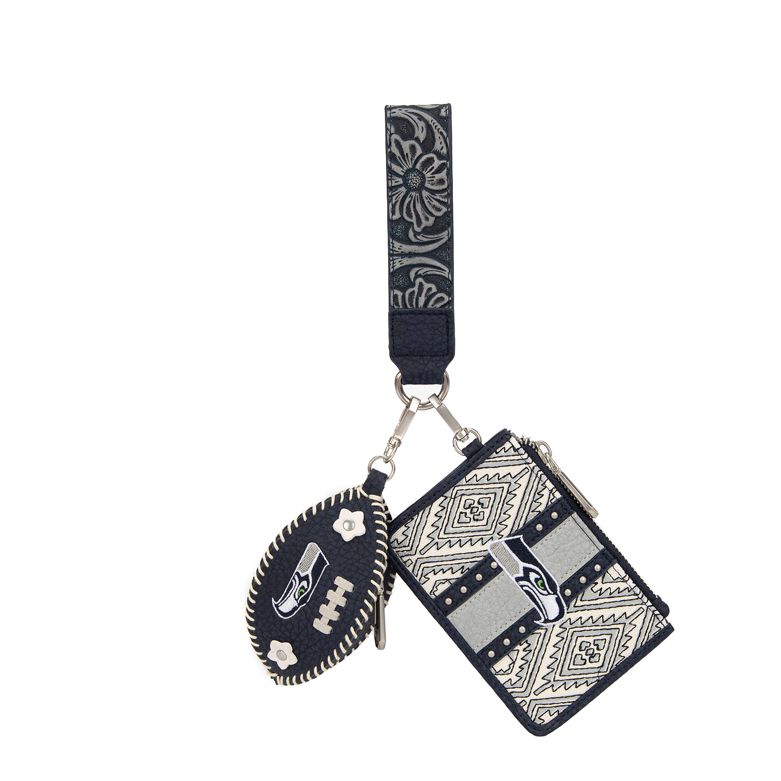 Women's Montana West Seattle Seahawks Wallet & Football Charm Wristlet