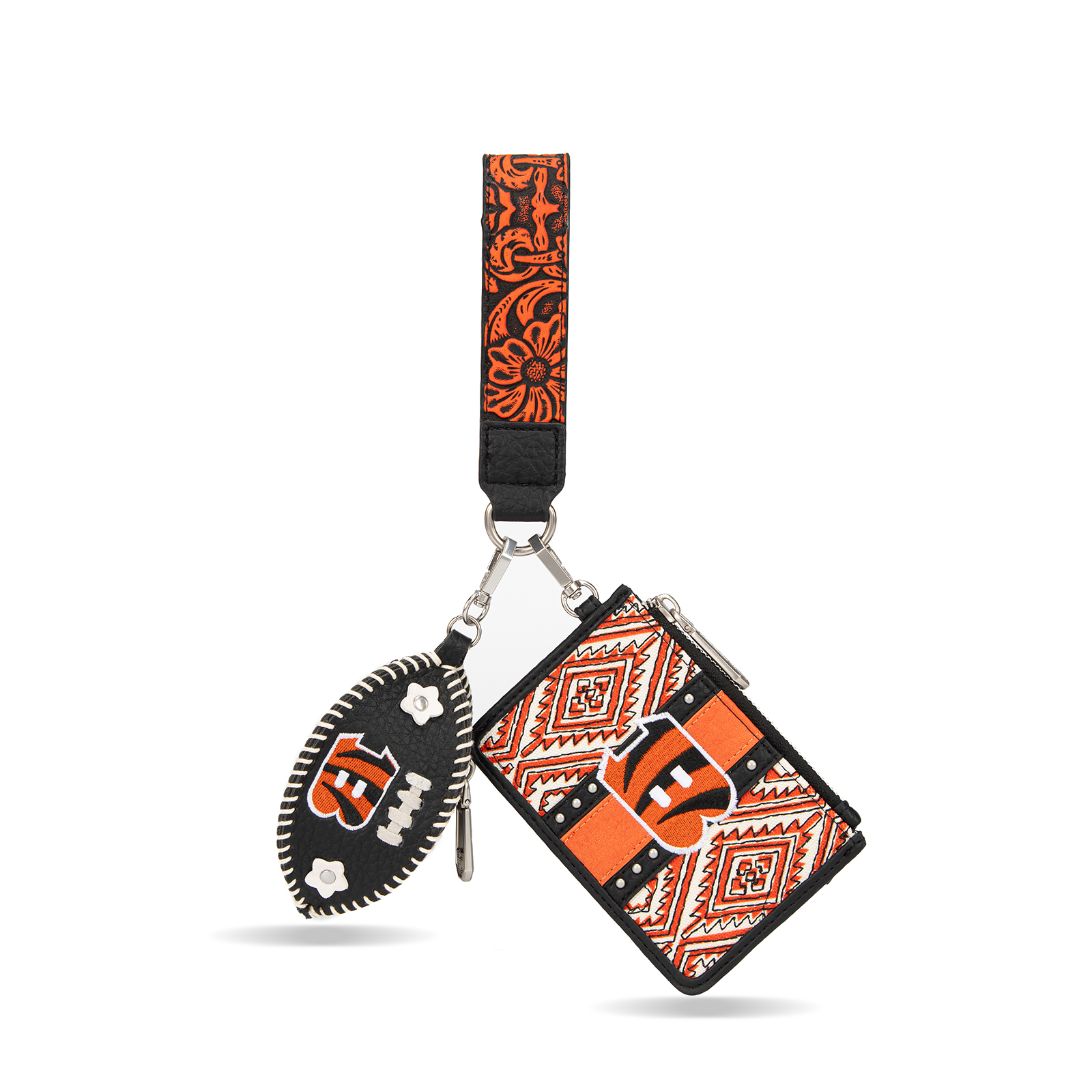 Women's Montana West Cincinnati Bengals Wallet & Football Charm Wristlet