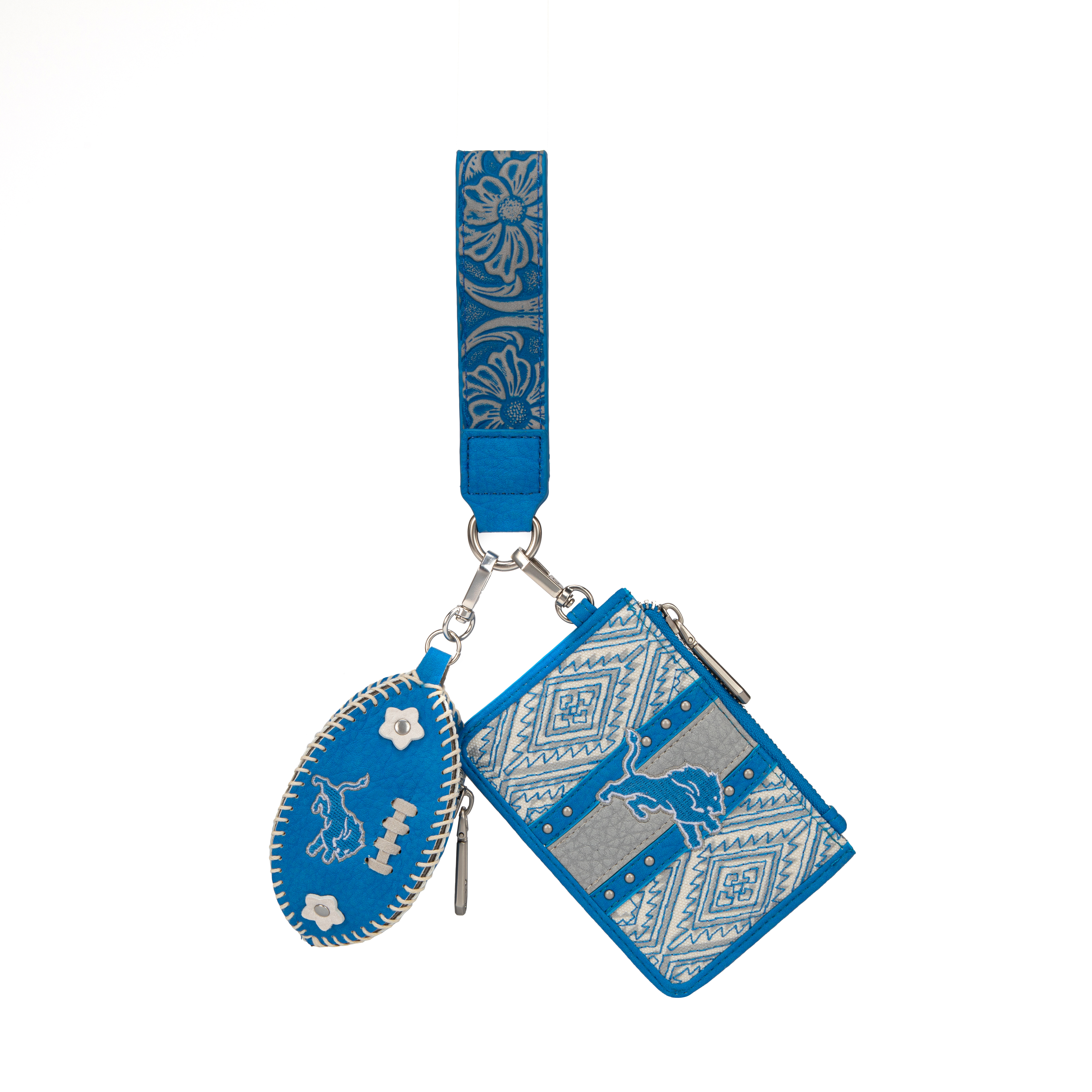 Women’s Montana West Detroit Lions Wallet & Football Charm Wristlet