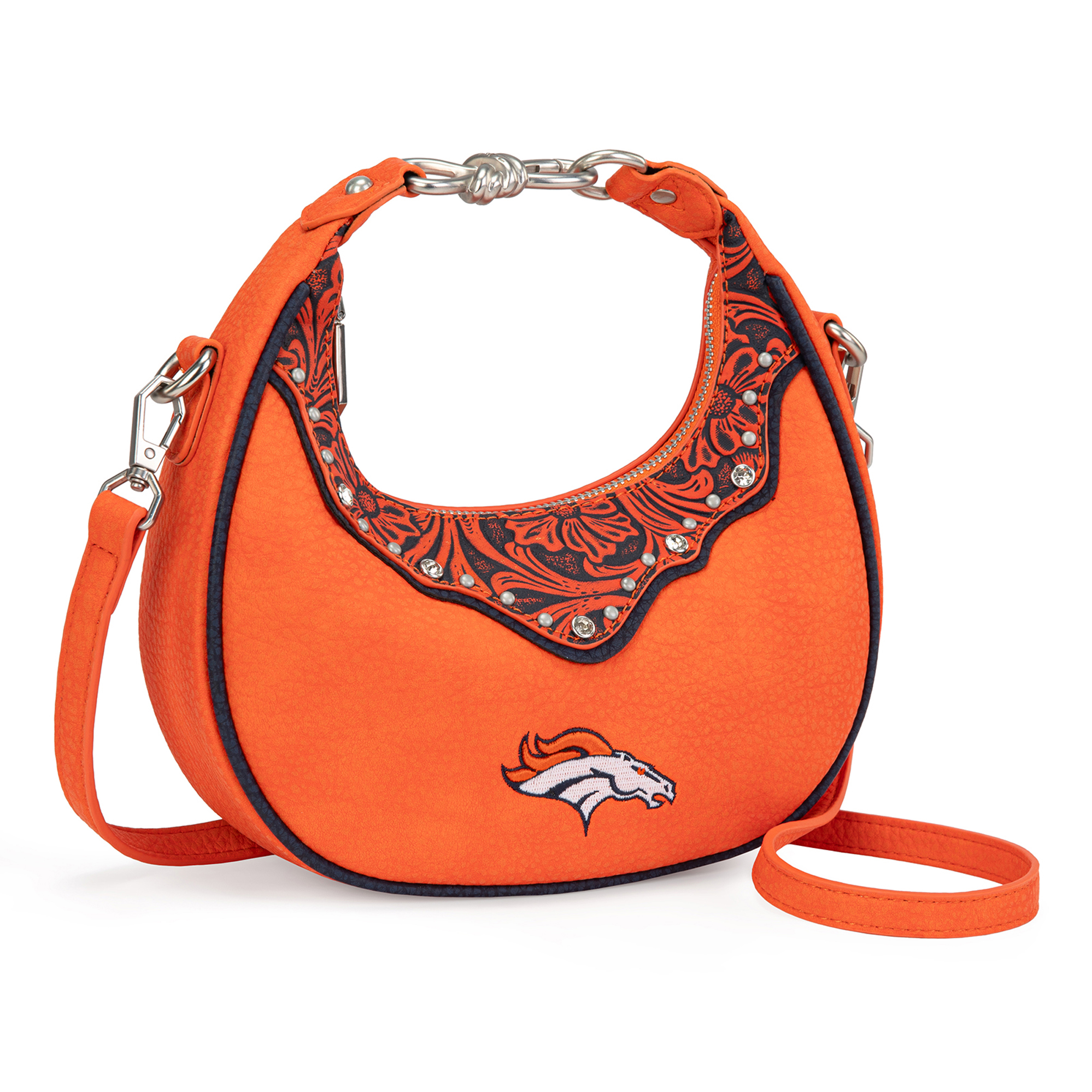 Women's Montana West Denver Broncos Crescent Shoulder Bag