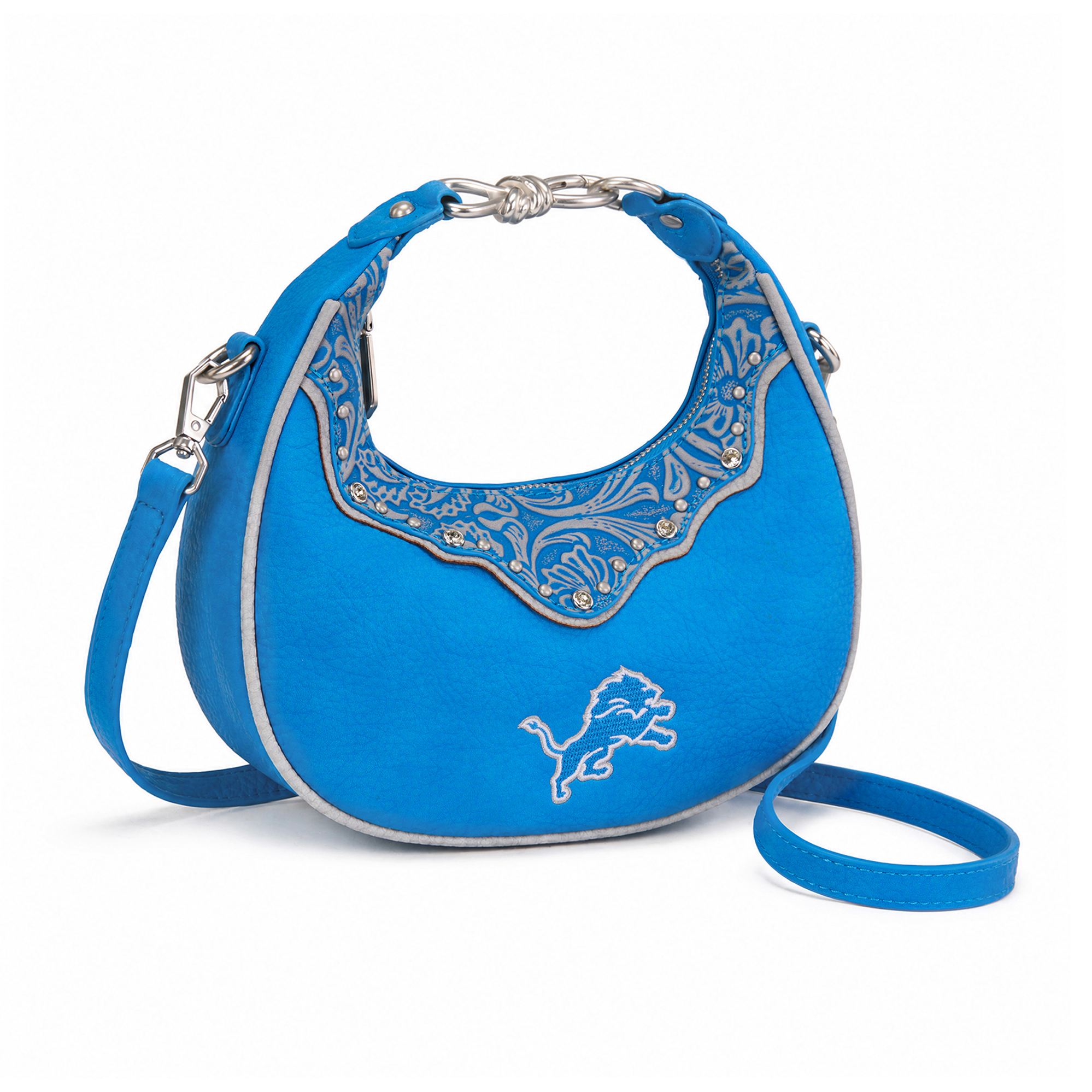 Women's Montana West Detroit Lions Crescent Shoulder Bag