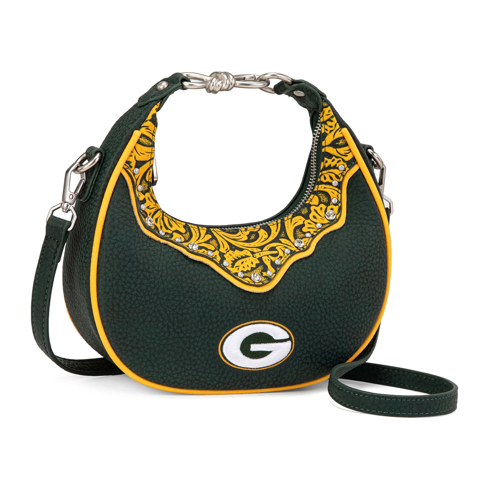 Women's Montana West Green Bay Packers Crescent Shoulder Bag