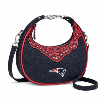 Women's Montana West New England Patriots Crescent Shoulder Bag
