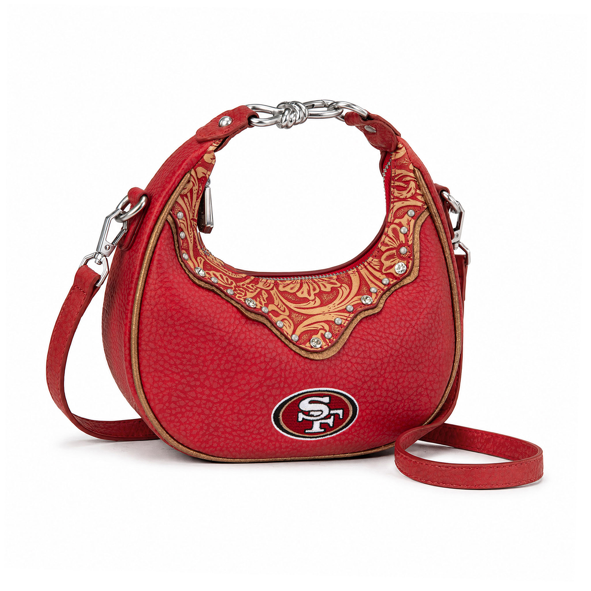 Women's Montana West San Francisco 49ers Crescent Shoulder Bag