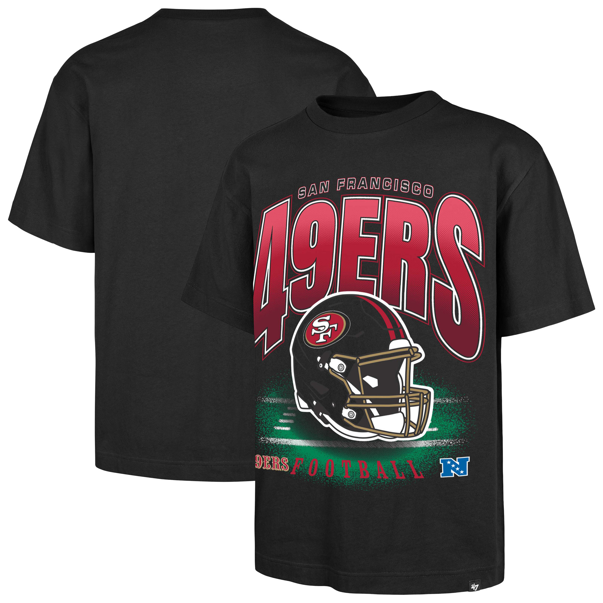 '47 Brand Men's Black San Francisco 49ers Foundation Big & Tall T-Shirt - Black