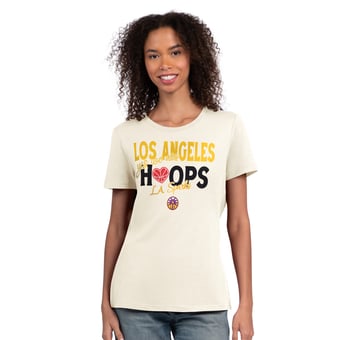 Women's Starter  Oatmeal Los Angeles Sparks Endzone T-Shirt