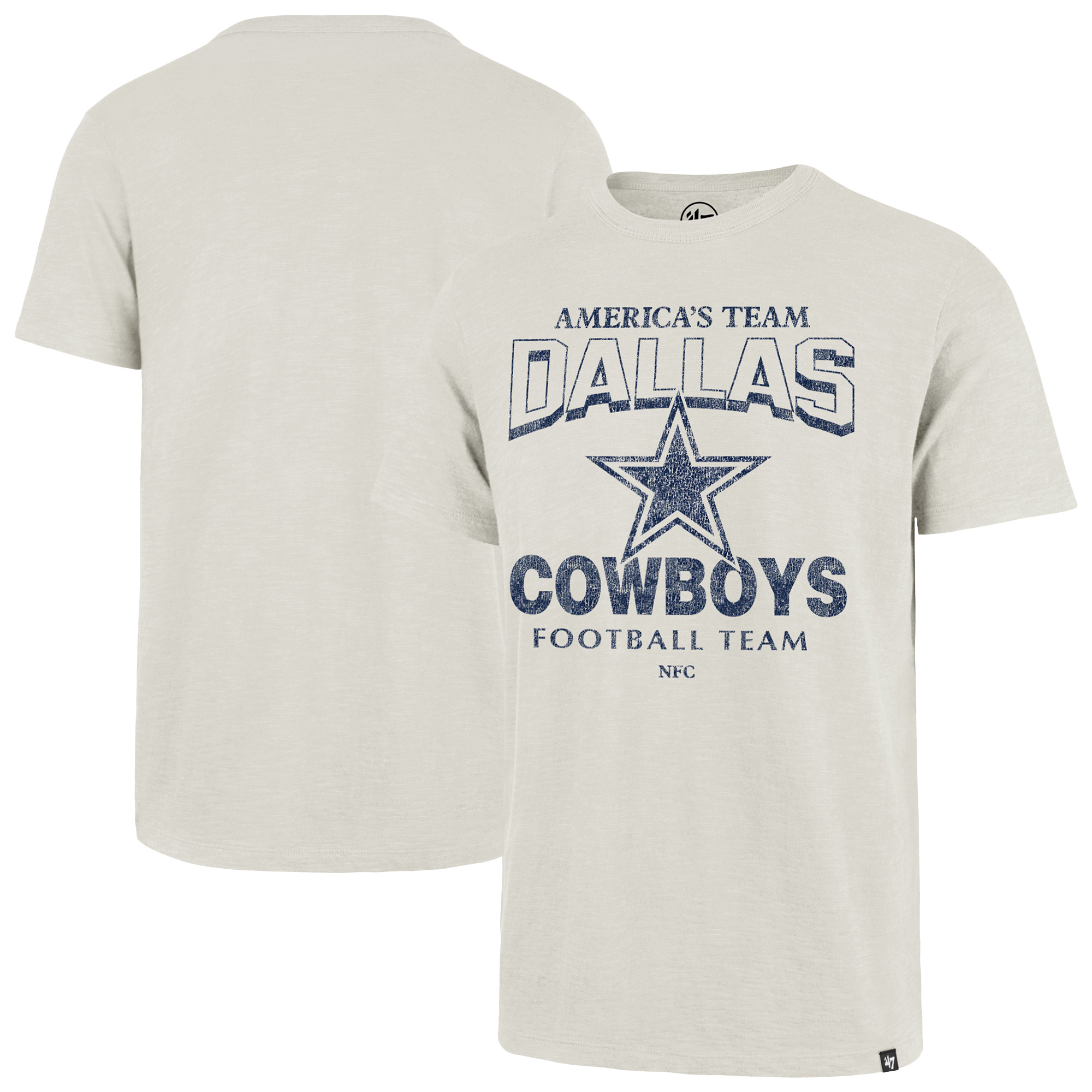 Men's '47  Natural Dallas Cowboys Head On Scrum Slub T-Shirt