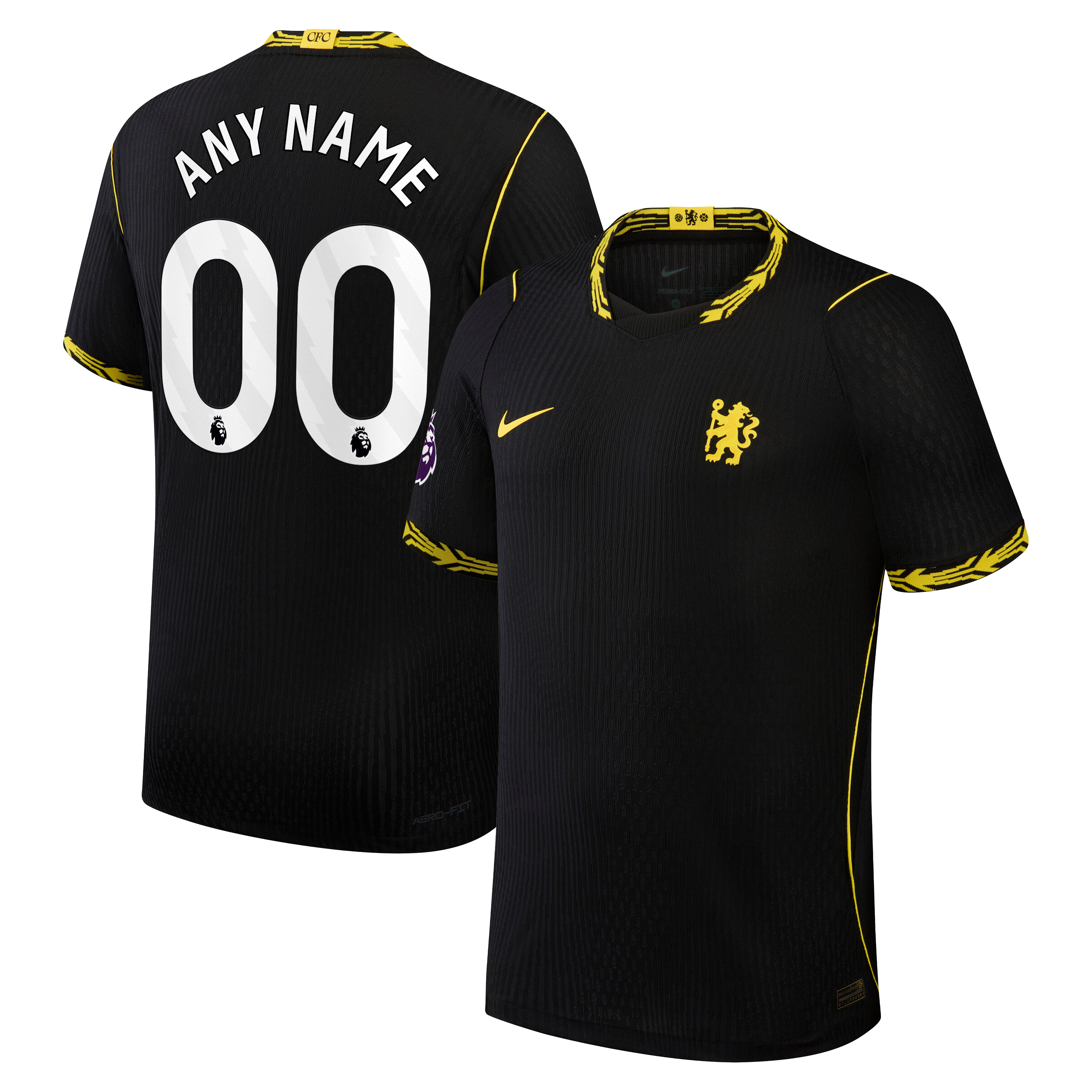 Men's Nike  Black Chelsea 2026/27 Away Match Authentic Custom Jersey