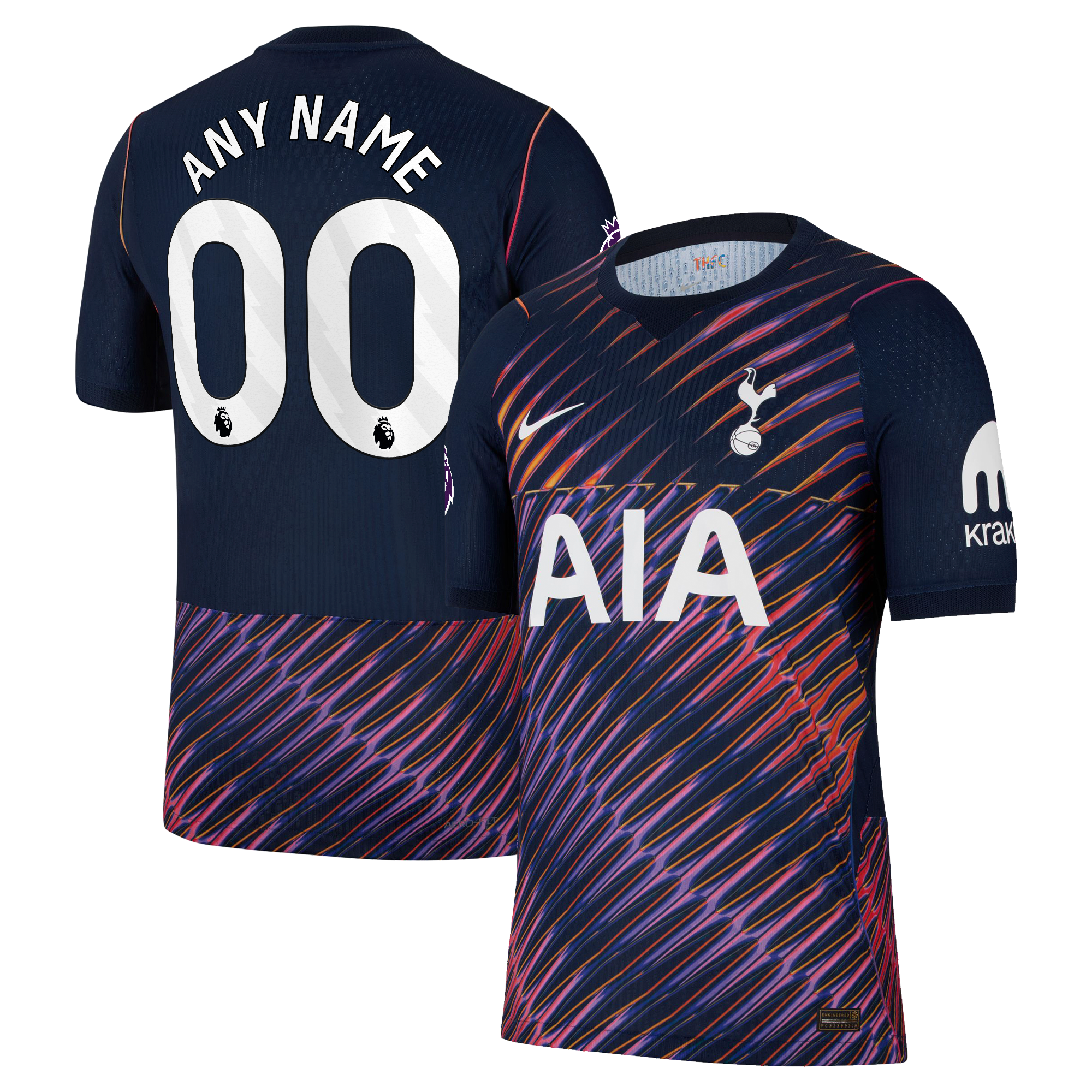 Men's Nike  Navy Tottenham Hotspur 2026/27 Away Match Authentic Custom Jersey