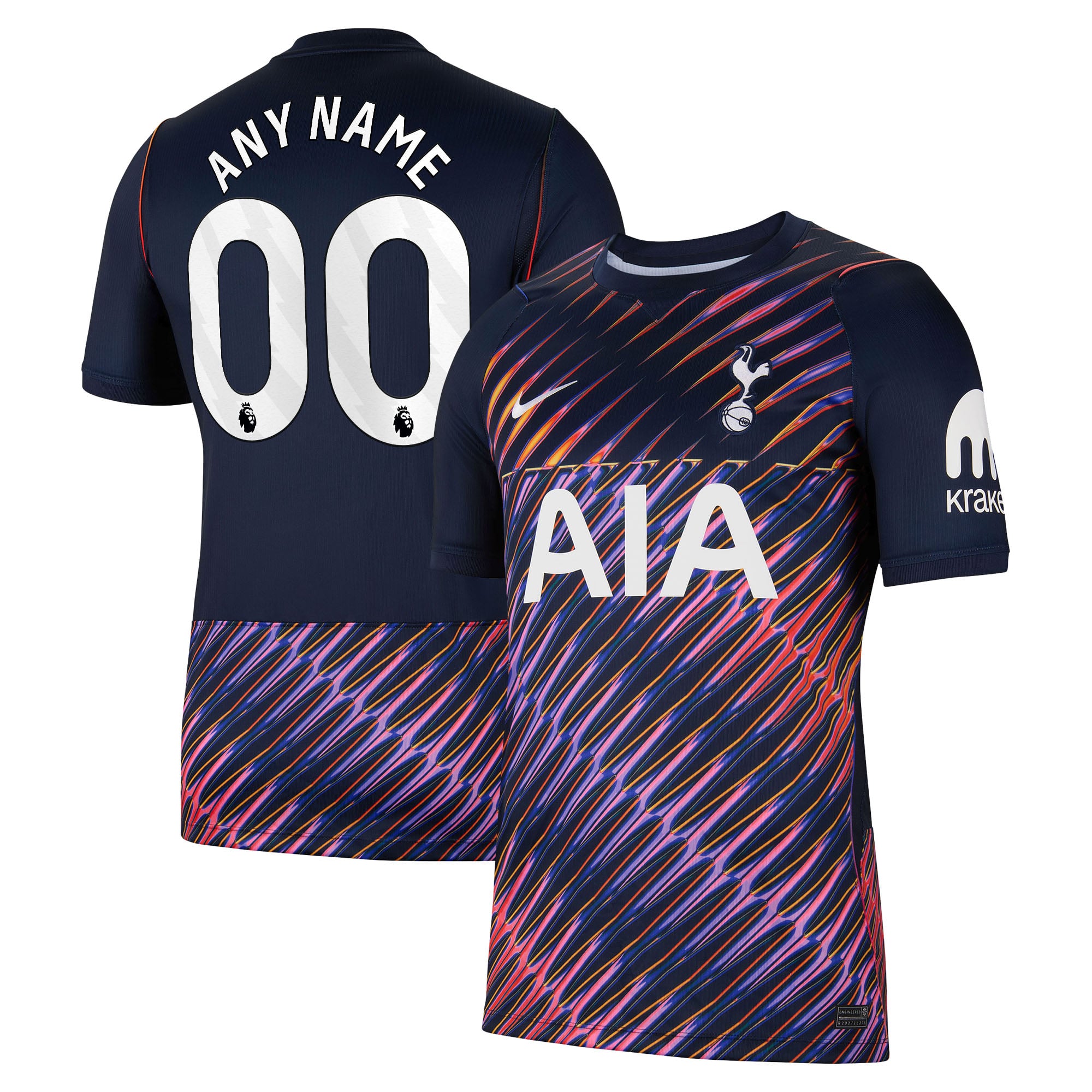 Men's Nike Navy Tottenham Hotspur 2026/27 Away Stadium Replica Custom Jersey