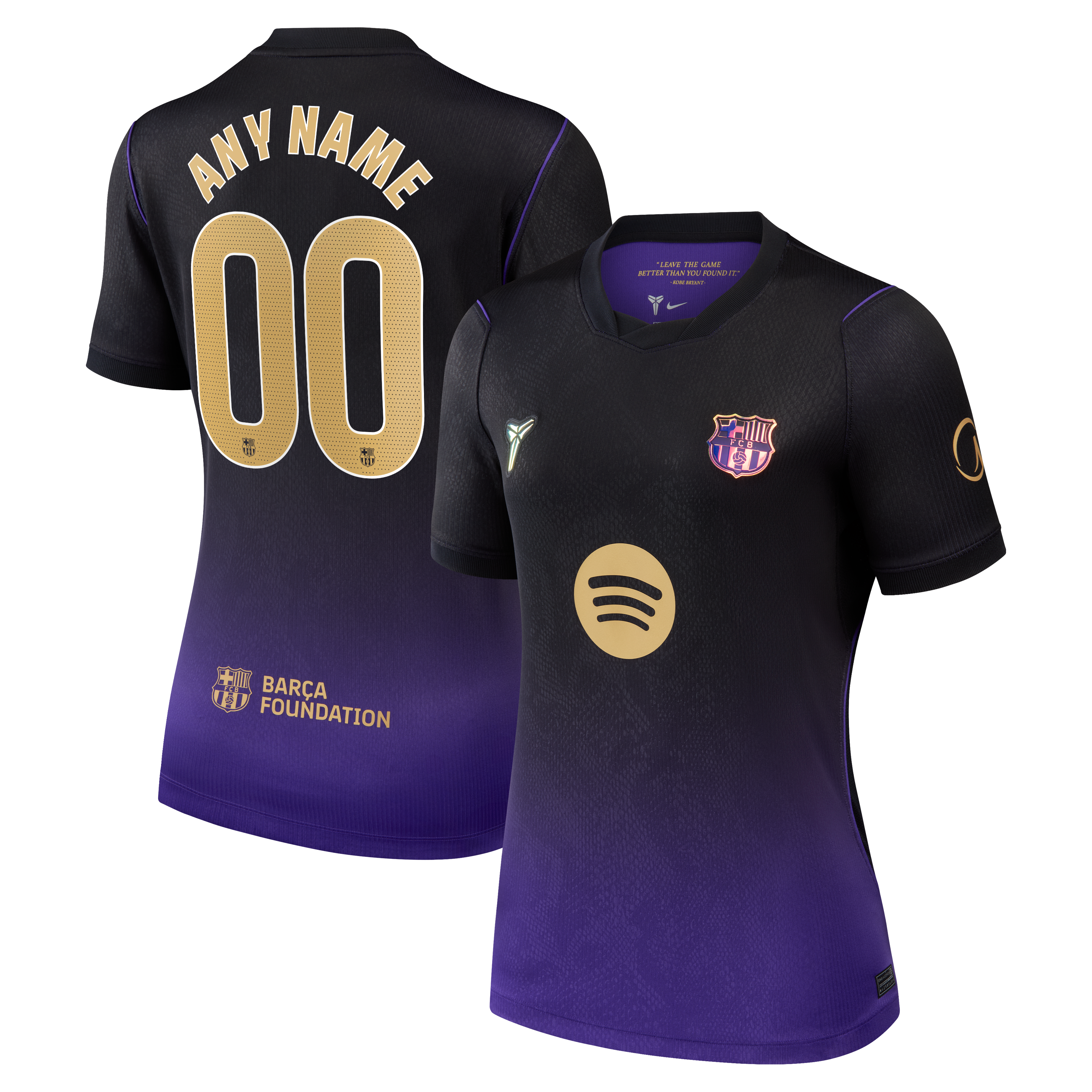 Women's Nike  Purple Barcelona 2026/27 Away Stadium Replica Custom Jersey
