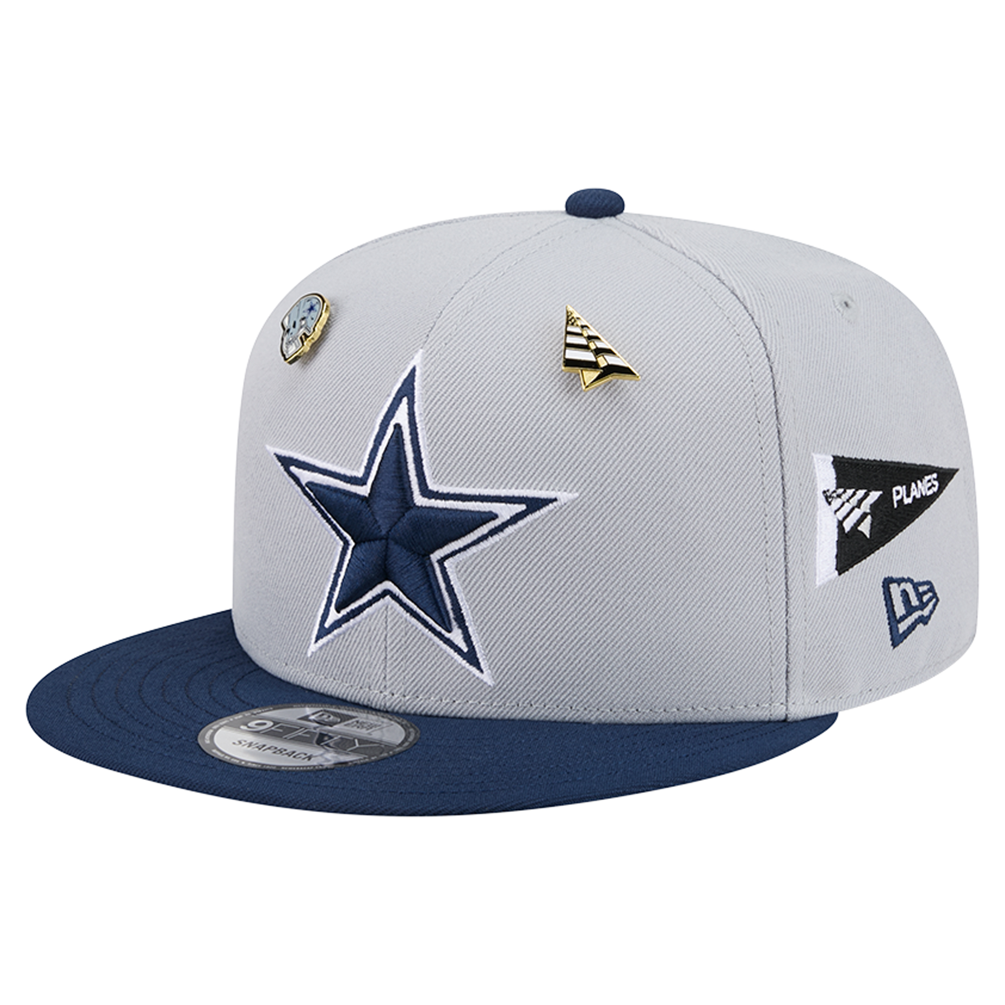 Men's New Era x Paper Planes Gray/Navy Dallas Cowboys 9FIFTY Snapback Hat