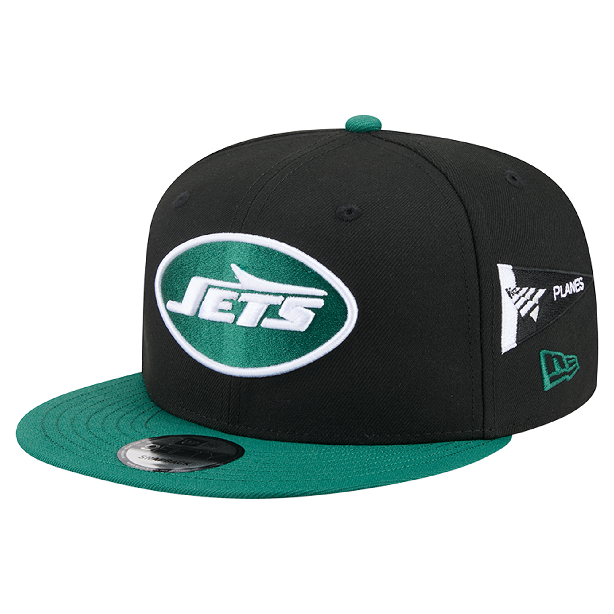 Men's New Era x Paper Planes Black/Green New York Jets 9FIFTY Snapback Hat