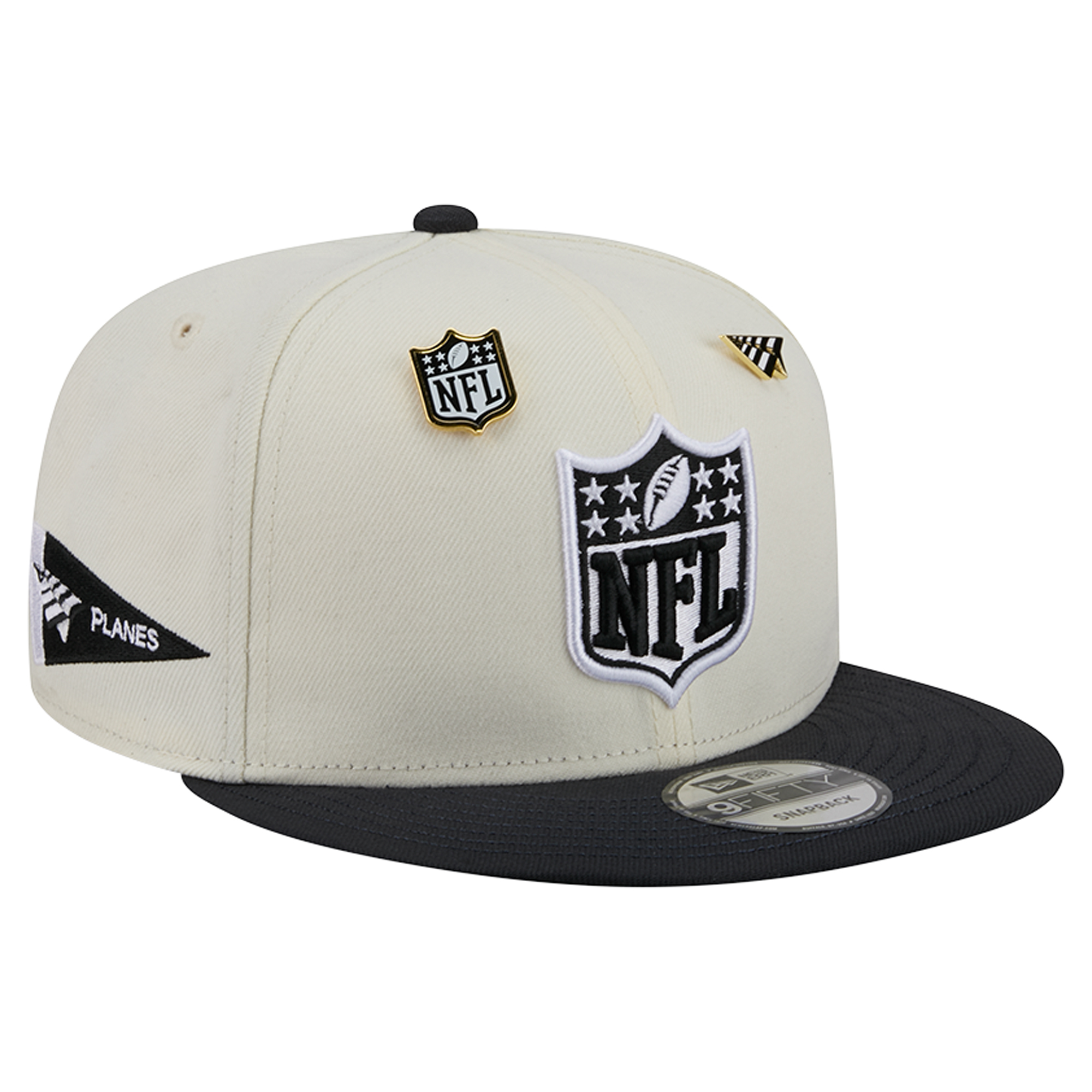 Men's New Era x Paper Planes Cream/Black NFL 9FIFTY Snapback Hat