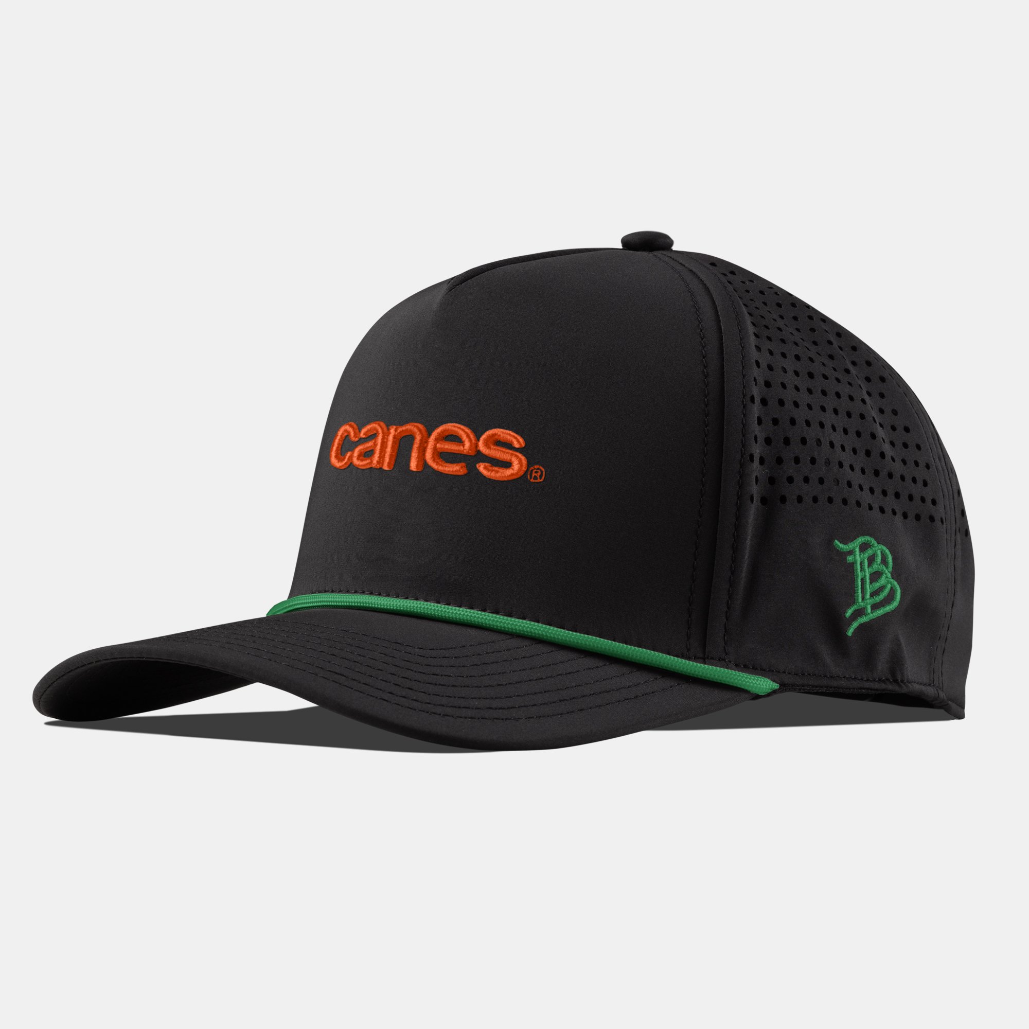 Men's Branded Bills  Black Miami Hurricanes Statement Adjustable Rope Hat