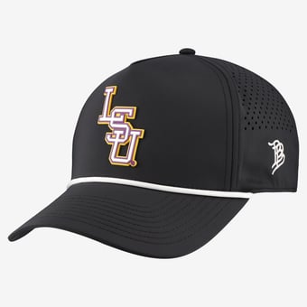 Men's Branded Bills  Black LSU Tigers Classic Adjustable Rope Hat