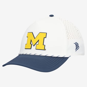 Men's Branded Bills  White/Navy Michigan Wolverines Classic Adjustable Rope Hat