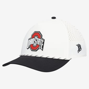 Men's Branded Bills  White/Black Ohio State Buckeyes Classic Adjustable Rope Hat