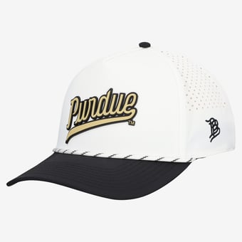 Men's Branded Bills  White/Black Purdue Boilermakers Classic Adjustable Rope Hat