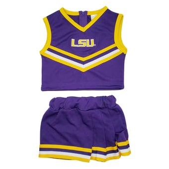 Girls Toddler Little King Purple LSU Tigers Two-Piece Cheer Top & Skirt Set