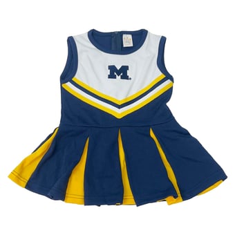 Infant Little King  Navy Michigan Wolverines Cheer Jumper