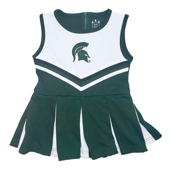 Infant Little King  Green Michigan State Spartans Cheer Jumper